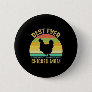 Badge Rond 5 Cm Louvain de poulet Meilleure mère du poulet