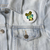 Badge Rond 5 Cm Lovable Smarty Bee (En situation)