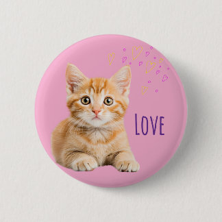 Badge Rond 5 Cm Loveかわいい猫ちゃん♡