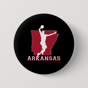 Badge Rond 5 Cm Love Arkansan Hoops Fan Arkansas State Silhouette
