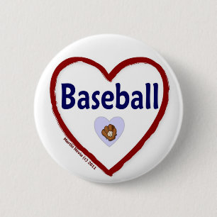 Badge Rond 5 Cm Love Baseball