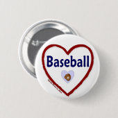 Badge Rond 5 Cm Love Baseball (Devant & derrière)