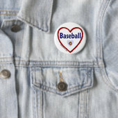 Badge Rond 5 Cm Love Baseball (En situation)