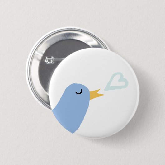BADGE ROND 5 CM LOVE BIRD (Devant & derrière)