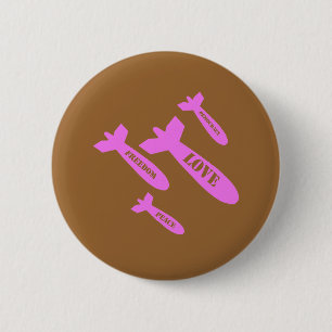 Badge Rond 5 Cm Love Bombs rose