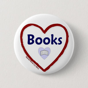 Badge Rond 5 Cm Love Books