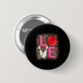 Badge Rond 5 Cm Love Bowling Cute Bowling Femmes Bowler (Devant & derrière)