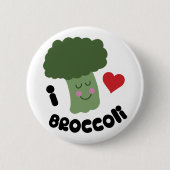Badge Rond 5 Cm Love Broccoli (Devant)