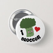Badge Rond 5 Cm Love Broccoli (Devant & derrière)
