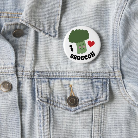 Badge Rond 5 Cm Love Broccoli (En situation)