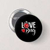 Badge Rond 5 Cm Love Bug Cute Valentine's Day Party Ladybug  (Devant & derrière)