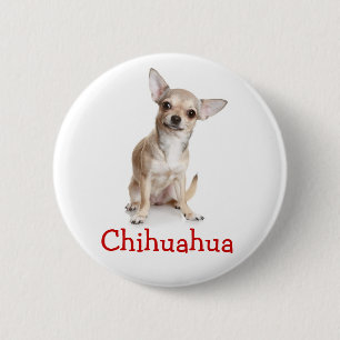 Badge Rond 5 Cm Love Chihuahua Chiot Puppy Dog Pin