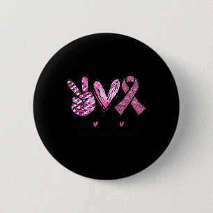 Badge Rond 5 Cm Love Cure Pink Ribbon Cancer Sensibilisation du se