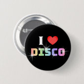 Badge Rond 5 Cm Love disco (Devant & derrière)