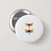 Badge Rond 5 Cm Love Dragonflies child small simple Minimalist Dra (Devant & derrière)