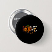 Badge Rond 5 Cm Love Fall Y'all Pumpkin Dog Paw Print Autumn Falli (Devant & derrière)
