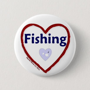 Badge Rond 5 Cm Love Fishing