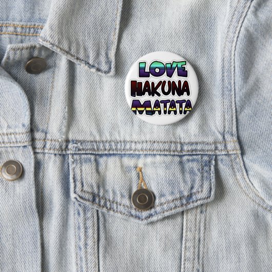 Badge Rond 5 Cm Love Hakuna Matata Cadfts (En situation)