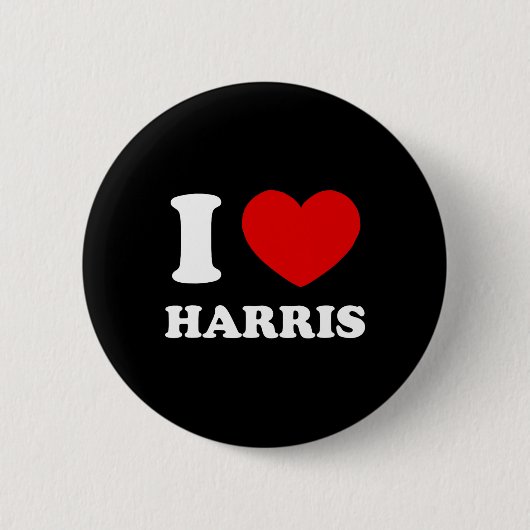 Badge Rond 5 Cm Love Harris I Heart Harris Funny Prénom Harris (Devant)