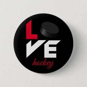 Badge Rond 5 Cm Love hockey