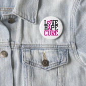 Badge Rond 5 Cm Love Hope Cure | Breast Cancer (En situation)