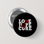 Badge Rond 5 Cm Love Hope Cure - Sensibilisation aux cellules de f (Devant & derrière)