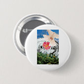Badge Rond 5 Cm Love is at the Source (Devant & derrière)