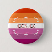 Badge Rond 5 Cm Love is Love Pride Moth Button (Devant)