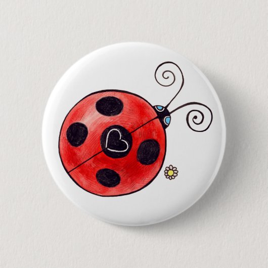 Badge Rond 5 Cm Love Ladybug (Devant)