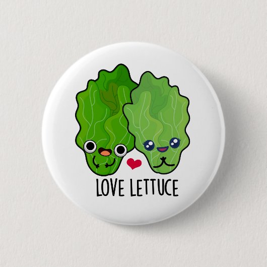 Badge Rond 5 Cm Love Lettuce Cute Veggie Pun (Devant)