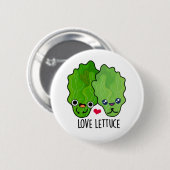 Badge Rond 5 Cm Love Lettuce Cute Veggie Pun (Devant & derrière)