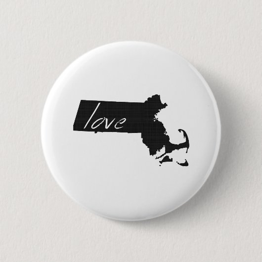 Badge Rond 5 Cm Love Massachusetts (Devant)