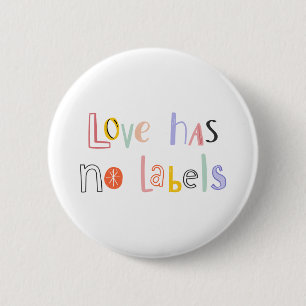 Badge Rond 5 Cm Love n'a pas de texte étiquette couleur police doo