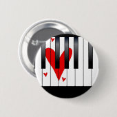 Badge Rond 5 Cm Love Piano (Devant & derrière)