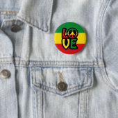 Badge Rond 5 Cm Love Reggae (En situation)