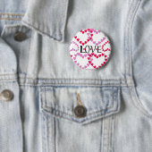 Badge Rond 5 Cm LOVE ROUGE ROSE DE Tiny Hearts (En situation)