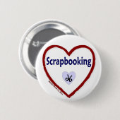 Badge Rond 5 Cm Love Scrapbooking (Devant & derrière)