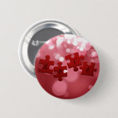 Badge Rond 5 Cm Love Script Puzzle Pieces (Devant & derrière)