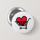 Badge Rond 5 Cm Love Shopping (Devant & derrière)