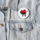Badge Rond 5 Cm Love Shopping (En situation)