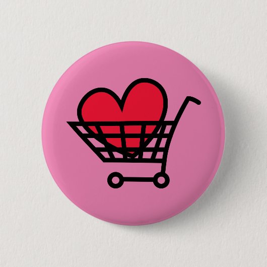 Badge Rond 5 Cm Love Shopping (Devant)