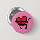 Badge Rond 5 Cm Love Shopping (Devant & derrière)