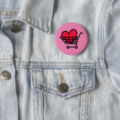 Badge Rond 5 Cm Love Shopping (En situation)
