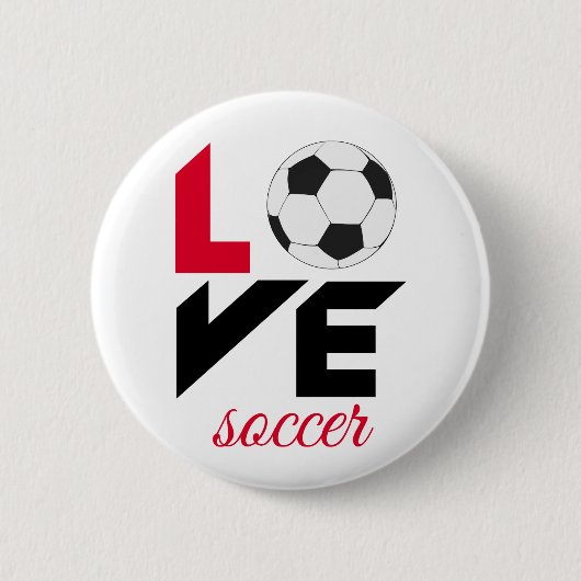 Badge Rond 5 Cm Love soccer (Devant)