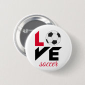 Badge Rond 5 Cm Love soccer (Devant & derrière)