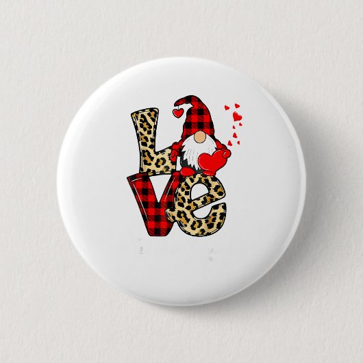 Badge Rond 5 Cm Love Teacher Squad Gnome Hearts Valentines Gnome T (Devant)