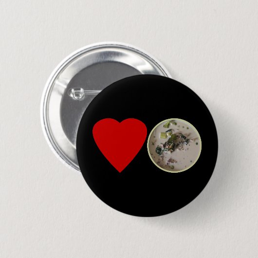 Badge Rond 5 Cm Love Thai Green Curry ... Thaïlande (Devant & derrière)
