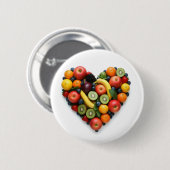 Badge Rond 5 Cm Love Vegan (Devant & derrière)