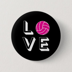 Badge Rond 5 Cm Love Volleyball Girls Anniversaire Cadeau Graphiqu