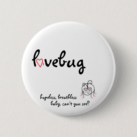 Badge Rond 5 Cm lovebug (Devant)